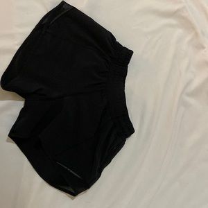 Black lululemon running shorts